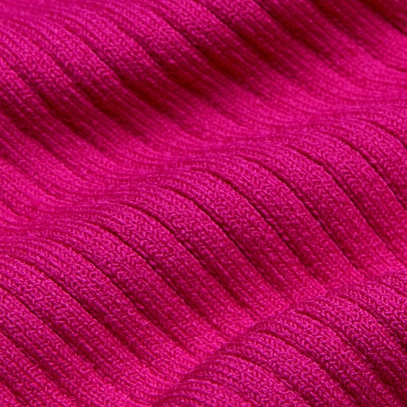 Aritzia Babaton Sculpt Knit Pink Polo Long Sleeve Top - Picture 3 of 7